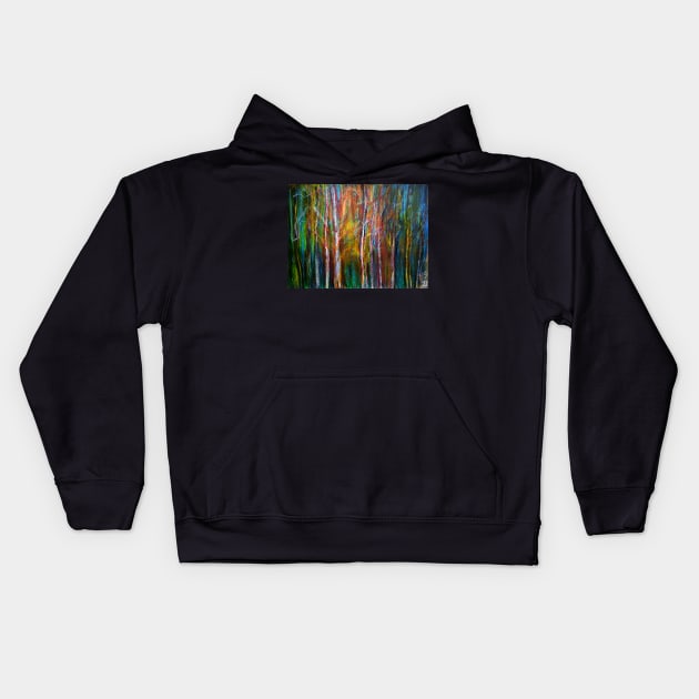 Pastel Forest No.2 Kids Hoodie by Marsal